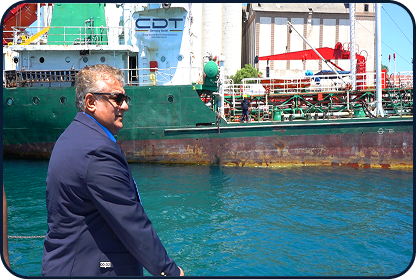 Dr. Saad Isaoglu at the port