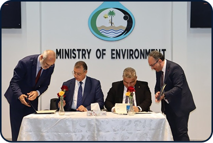Signing ceremony at the Ministry of Environment