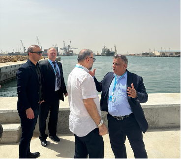 Port reception facility site visit in Libya