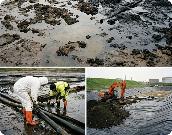 Tank cleaning and sludge treatment on site